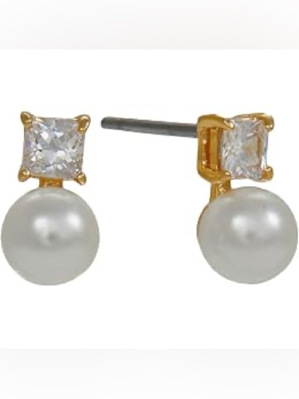 Kate Spade New York Little Gem Pearl and Stone Mini Studs Earrings Clear